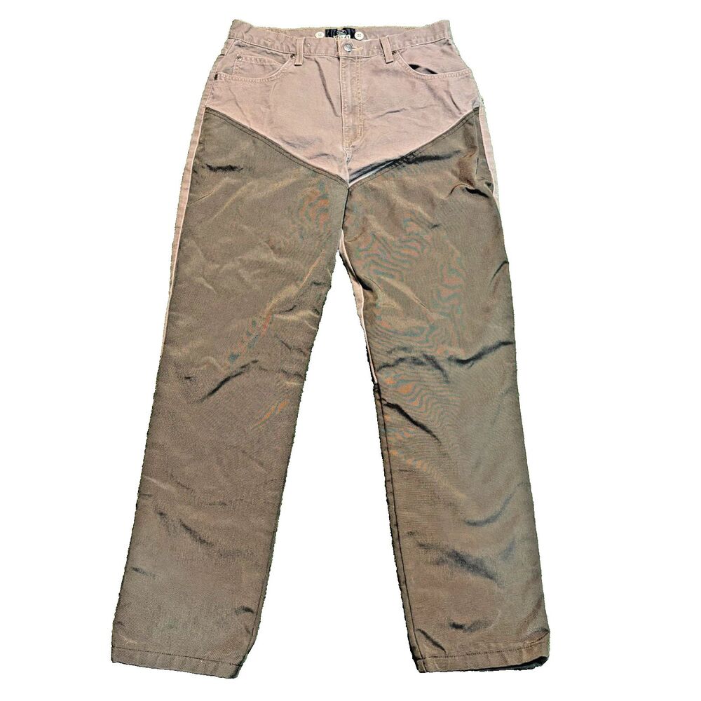 Redhead Upland Brush Pants Mens 32x34 Brown Canvas Double Knee Outdoor Hunting